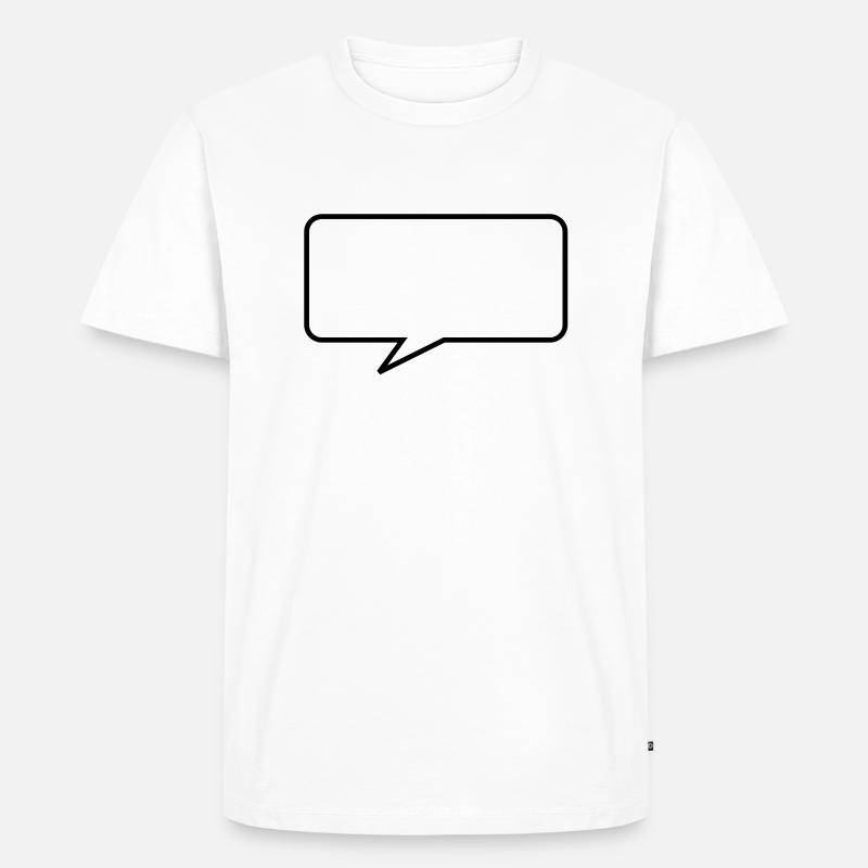 Talking bubble - Männer Premium Bio T-Shirt - Weiß