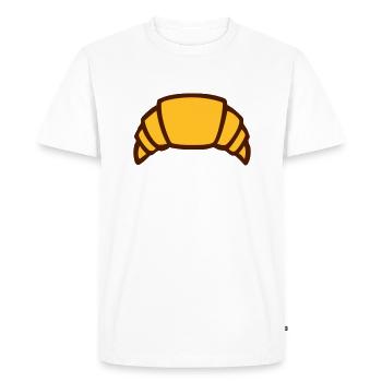 croissant viennoiserie boulanger pâtissier - T-shirt Premium bio Homme - blanc - Devant - Nico (187cm)