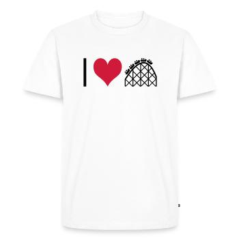 ichliebeachterbahn - T-shirt Premium bio Homme - blanc - Devant - Nico (187cm)