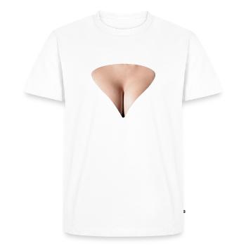 seins - T-shirt Premium bio Homme - blanc - Devant - Nico (187cm)