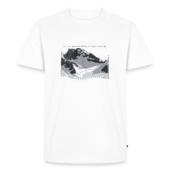 montagne alpinisme, le rateau de la meige - T-shirt Premium bio Homme - blanc - Devant - Nico (187cm)