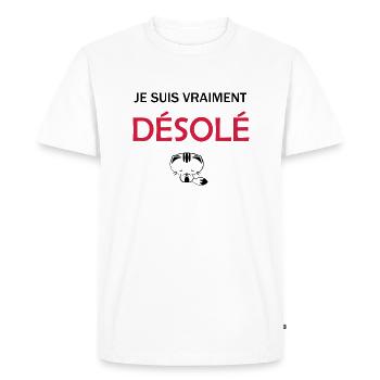 Je suis vraiment Désolé Je suis Désolé - T-shirt Premium bio Homme - blanc - Devant - Nico (187cm)