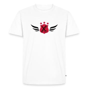 Coiffure - Coiffeur - Coiffeuse - T-shirt Premium bio Homme - blanc - Devant - Nico (187cm)