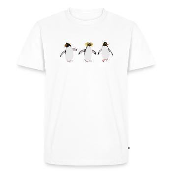 Penguins Rock jumping (trio) - T-shirt Premium bio Homme - blanc - Devant - Nico (187cm)