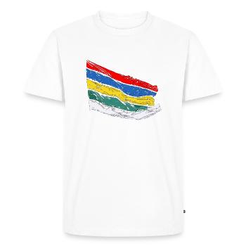 Terschellinger flag - Flag of Terschelling - Men's Premium Organic T-Shirt - white - Front - Nico (187cm)