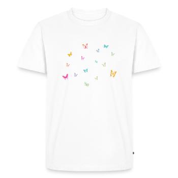 Emily - Joli nom avec papillons, fille - T-shirt Premium bio Homme - blanc - Devant - Nico (187cm)