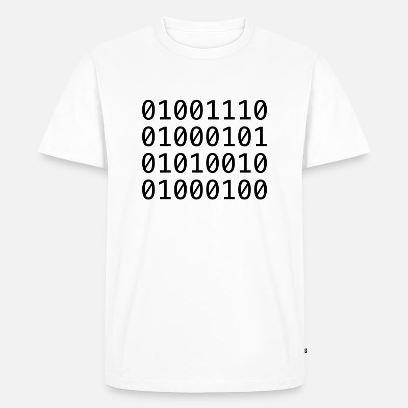 Binary code (NERD) - Men's Premium Organic T-Shirt - white