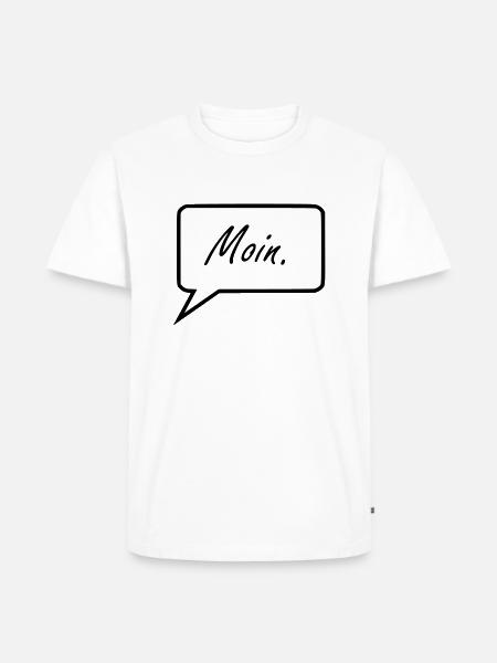 Moin - Männer Premium Bio T-Shirt - Weiß