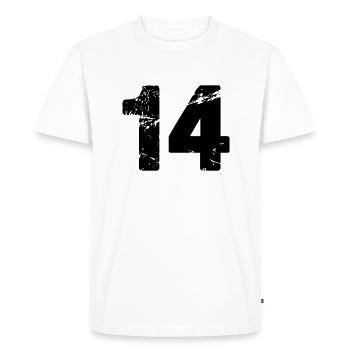 14 - T-shirt Premium bio Homme - blanc - Devant - Nico (187cm)