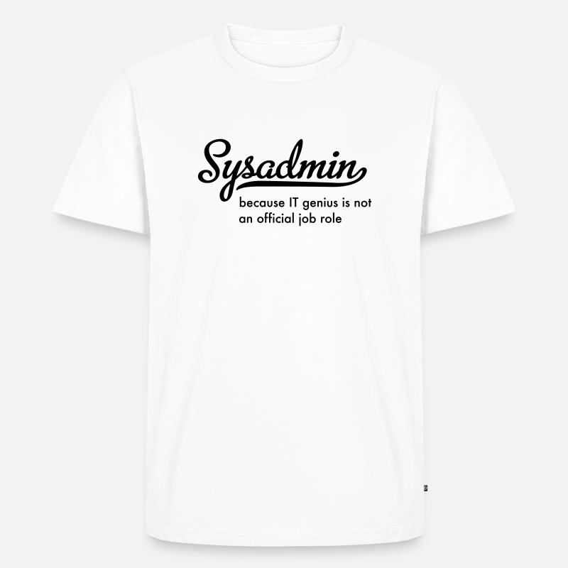 Sysadmin - Männer Premium Bio T-Shirt - Weiß