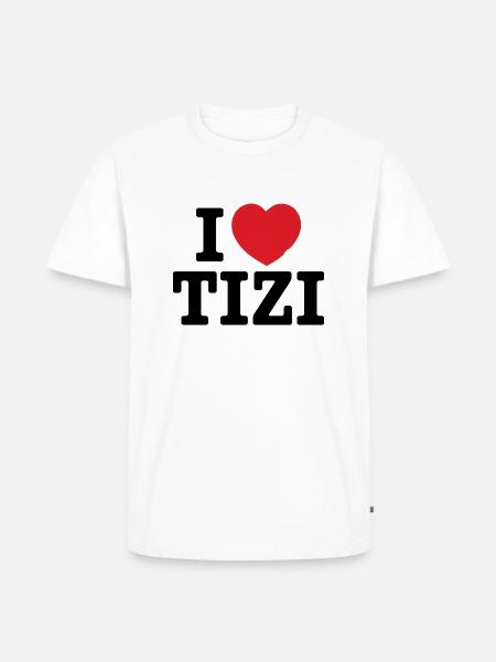 Ich liebe Tizi - Männer Premium Bio T-Shirt - Weiß