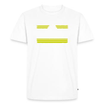 Blagues sur le charpentier marteau-piqueur - T-shirt Premium bio Homme - blanc - Devant - Nico (187cm)