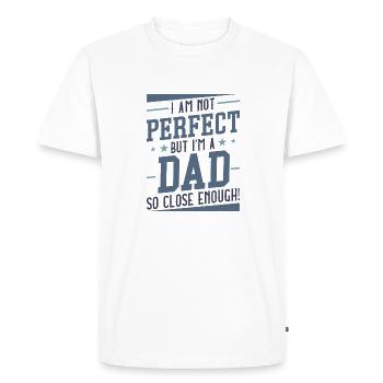 Je ne suis pas parfait mais je suis un père si proche - T-shirt Premium bio Homme - blanc - Devant - Nico (187cm)