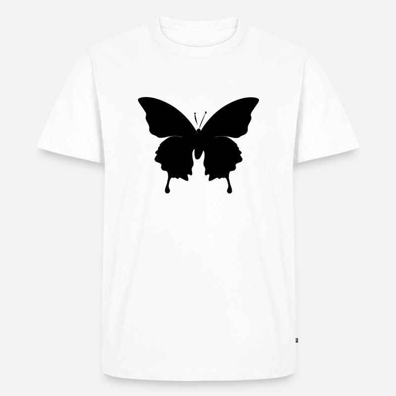 silhouette de papillon - T-shirt Premium bio Homme - blanc