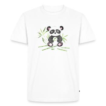 Cute Panda Baby Asia China Japan Panda Bear Bear - Men's Premium Organic T-Shirt - white - Front - Nico (187cm)