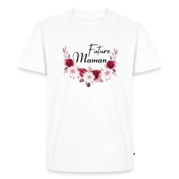 future maman idée cadeau - T-shirt Premium bio Homme - blanc - Devant - Nico (187cm)