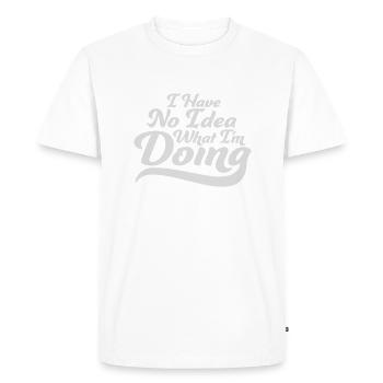 Aucune idée - T-shirt Premium bio Homme - blanc - Devant - Nico (187cm)