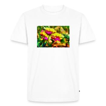 flowers - Men's Premium Organic T-Shirt - white - Front - Nico (187cm)