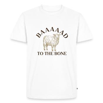 Baaaaad To The Bone - T-shirt Premium bio Homme - blanc - Devant - Nico (187cm)