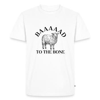Baaaaad To The Bone - T-shirt Premium bio Homme - blanc - Devant - Nico (187cm)
