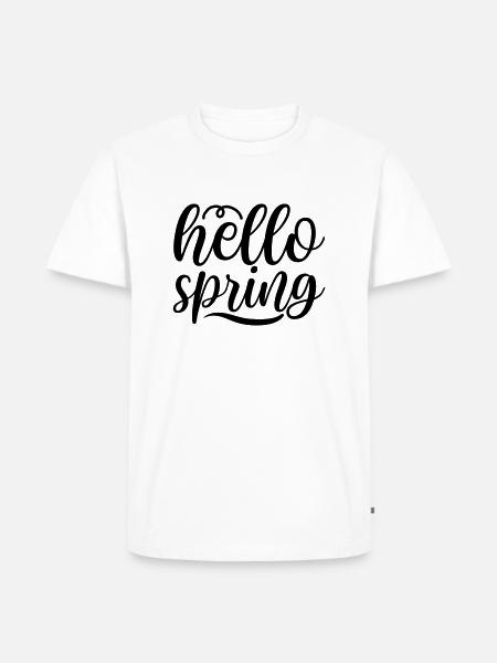 6 hello spring - Men's Premium Organic T-Shirt - white