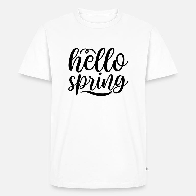 6 hello spring - Männer Premium Bio T-Shirt - Weiß