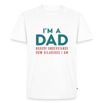 Je suis un papa Personne ne comprend à quel point je suis hilarant - T-shirt Premium bio Homme - blanc - Devant - Nico (187cm)