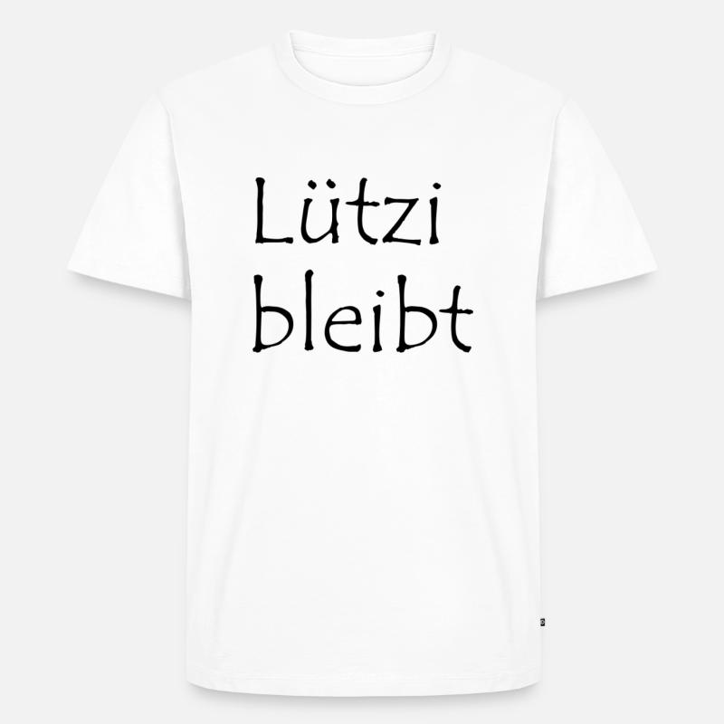 Lützerath Protestanten Spruch Lützi bleibt - Männer Premium Bio T-Shirt - Weiß
