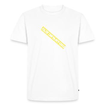 LA LIGNE DE POLICE NE SE CROISE PAS - T-shirt Premium bio Homme - blanc - Devant - Nico (187cm)