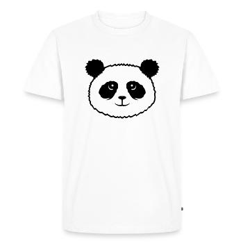 Panda Bear Face Mignon Tête Mignon Sourire Mignon Nice - T-shirt Premium bio Homme - blanc - Devant - Nico (187cm)