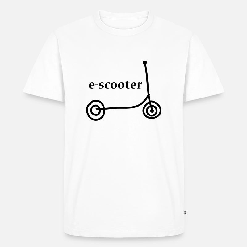 E-Scooter Roller - Männer Premium Bio T-Shirt - Weiß