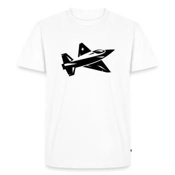 Avion de chasse - T-shirt Premium bio Homme - blanc - Devant - Nico (187cm)