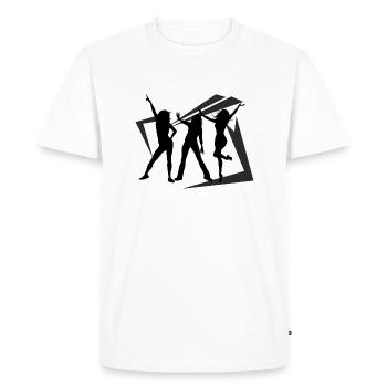 Danse Musique de danse - T-shirt Premium bio Homme - blanc - Devant - Nico (187cm)
