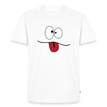 Tête de fou - T-shirt Premium bio Homme - blanc - Devant - Nico (187cm)