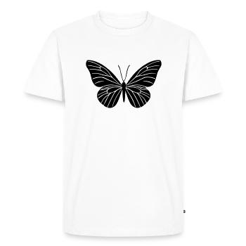 Petit papillon - T-shirt Premium bio Homme - blanc - Devant - Nico (187cm)