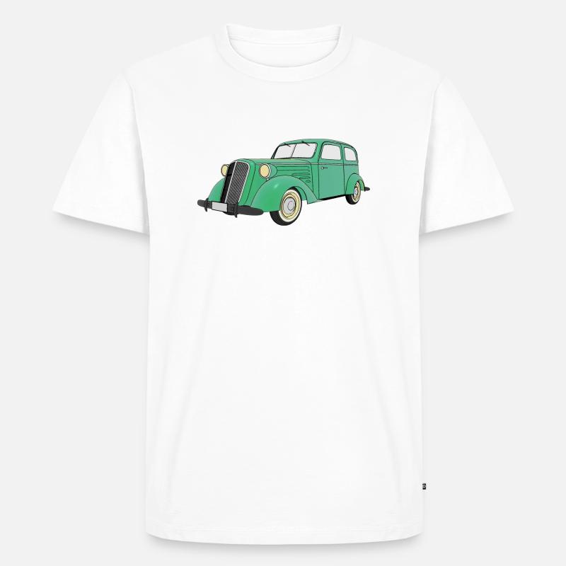 Oldtimer - Männer Premium Bio T-Shirt - Weiß