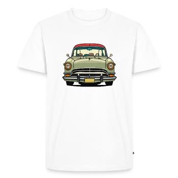 Voiture de collection - T-shirt Premium bio Homme - blanc - Devant - Nico (187cm)