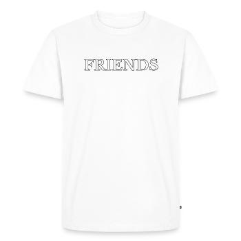 Friends Friends Friendship Friendly - Men's Premium Organic T-Shirt - white - Front - Nico (187cm)