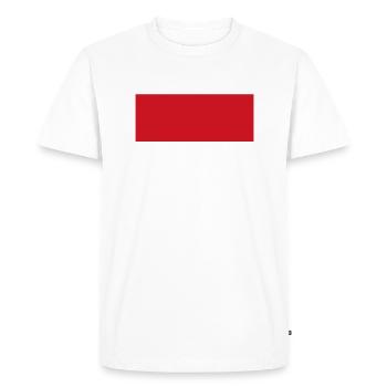 Monaco flag / Drapeau Monaco - T-shirt Premium bio Homme - blanc - Devant - Nico (187cm)