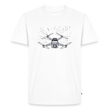 Pilote de drone certifié - Capturez des moments aériens ! - T-shirt Premium bio Homme - blanc - Devant - Nico (187cm)