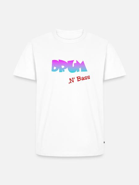 Drum n Bass - Männer Premium Bio T-Shirt - Weiß