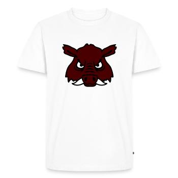 Méchant Sanglier Sanglier Dangereux Cochon Comique - T-shirt Premium bio Homme - blanc - Devant - Nico (187cm)