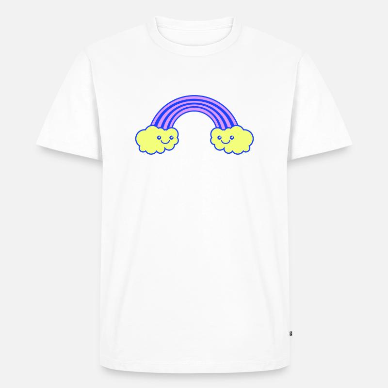 Regenbogen - Männer Premium Bio T-Shirt - Weiß