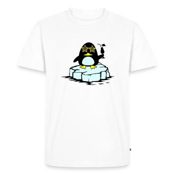 Pingouin de plage Banquise - T-shirt Premium bio Homme - blanc - Devant - Nico (187cm)