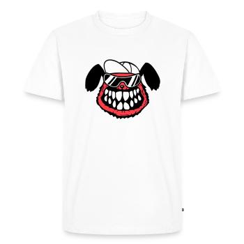 chien monstre méchant dangereux dents sourire sourire - T-shirt Premium bio Homme - blanc - Devant - Nico (187cm)