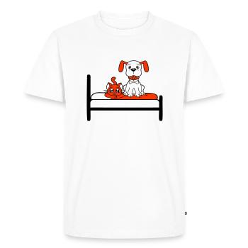 Dog Bed Cat Two Friends Team Kitten 2 Crew - Men's Premium Organic T-Shirt - white - Front - Nico (187cm)