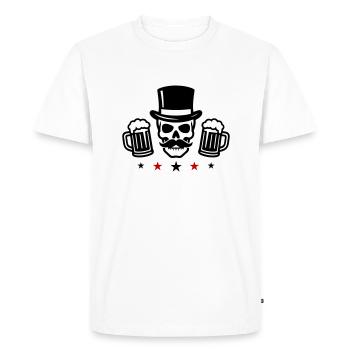 Groom Skeleton Jga Bière - T-shirt Premium bio Homme - blanc - Devant - Nico (187cm)