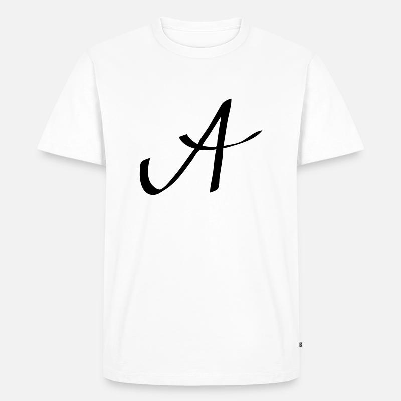 Logo A - Männer Premium Bio T-Shirt - Weiß