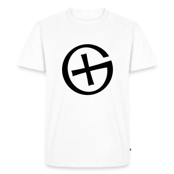 Geocaching Logo - T-shirt Premium bio Homme - blanc - Devant - Nico (187cm)