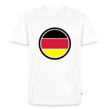 Germany Emblem - Men's Premium Organic T-Shirt - white - Front - Nico (187cm)